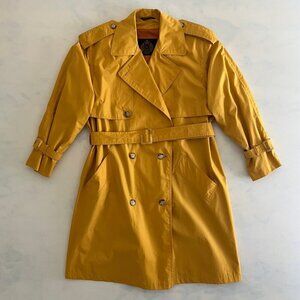 J.G. Hook Mustard Yellow Utility Belted Trench Coat